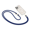 Tech-Protect C7S Rope Crossbody telefono dirželis, Tamsiai mėlynas/auksinis
