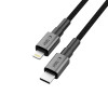 Tech-Protect Ultraboost DNA USB-C / Lightning kabelis PD27W/3A 100 cm, Iron Grey
