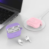 Tech-Protect Silicone Hook dėklas su karabinu Apple AirPods Pro 1 / 2 ausinukams, Baby Blue