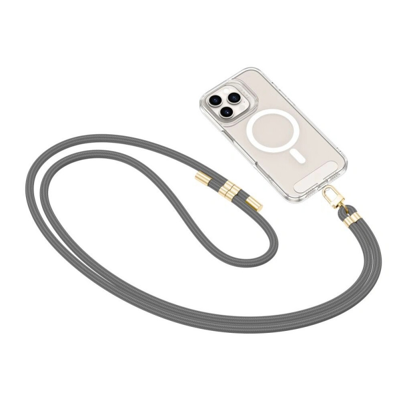 Tech-Protect C7S Rope Crossbody telefono dirželis, Crayon Grey/gold