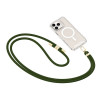 Tech-Protect C7S Rope Crossbody telefono pakabukas, Medžioklinis žalias/auksinis