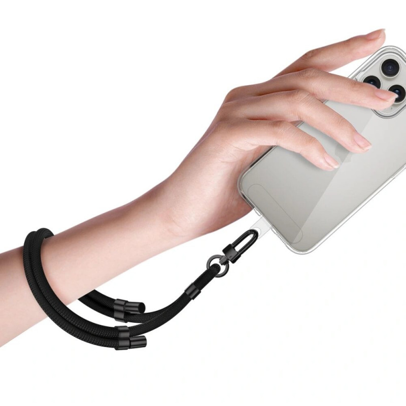 Tech-Protect C4S Rope riešo dirželis telefonui, juodas