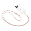 Tech-Protect C2S Rope Crossbody telefono pakabukas, Baby Pink/gold