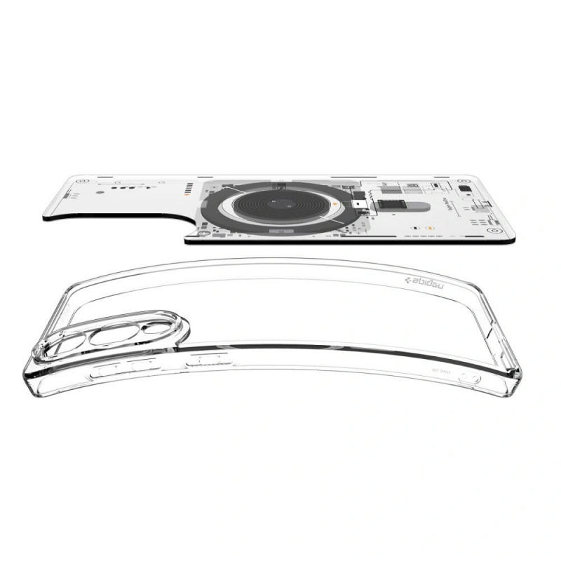 Spigen Ultra Hybrid Mag MagSafe ACS09416 dėklas skirtas Samsung Galaxy S25 Edge, Neo One, permatomas