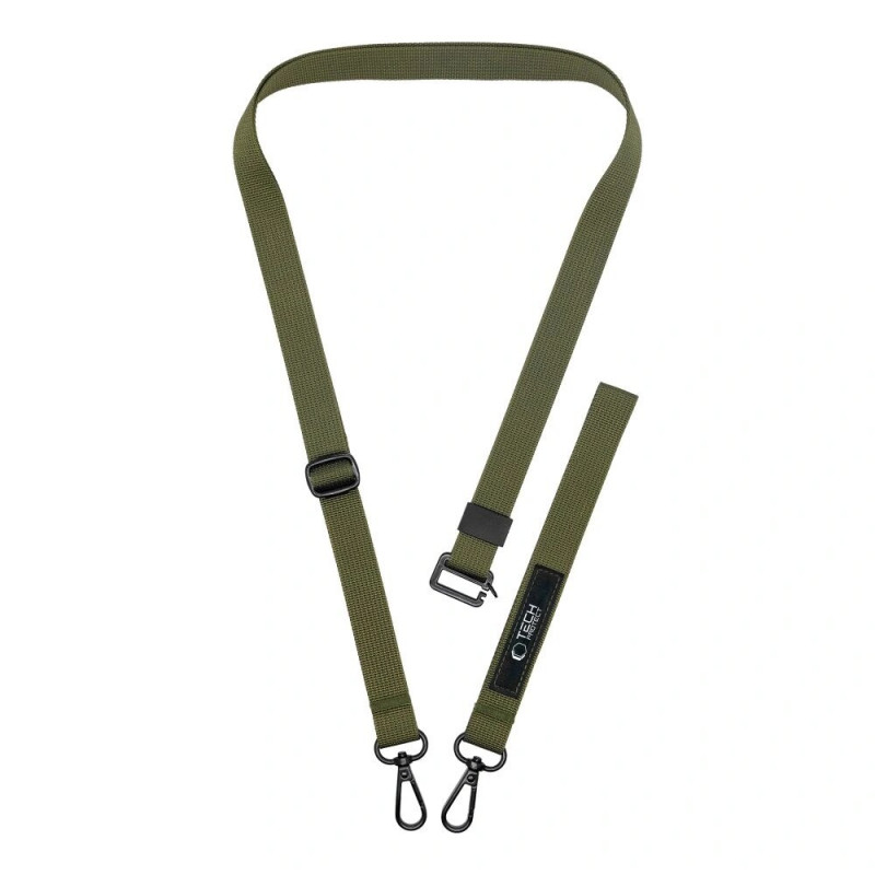 Telefono laikiklis ant kaklo Tech-Protect C6S Rope Crossbody 2-in-1, Cargo Khaki (alyvuogių)