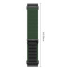 Tech-Protect Nylon Pro THP6034 laikrodžio dirželis, skirtas Garmin Fenix 5X / 5X Plus / 6X / 6X Pro / 7X / 8 / 8 Pro / 9 / 9 Pro (51 mm), žalias / juodas