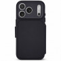 Decoded Textured Silicone Detachable Wallet dėklas su atlenkiamu viršeliu Apple iPhone 18 Pro / iPhone 17 Pro, phantom black