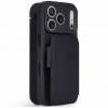Decoded Textured Silicone Detachable Wallet dėklas su atlenkiamu viršeliu Apple iPhone 18 Pro / iPhone 17 Pro, phantom black