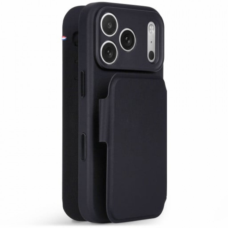 Decoded Textured Silicone Detachable Wallet dėklas su atlenkiamu viršeliu Apple iPhone 18 Pro / iPhone 17 Pro, phantom black