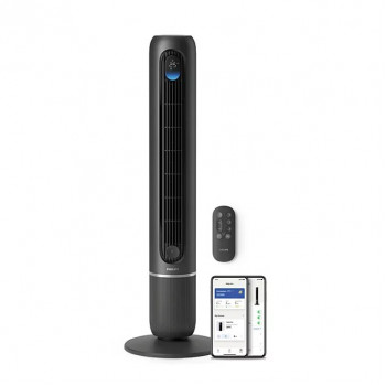Philips 7000 Series CX7550/01 bokštinis ventiliatorius be menčių, juodas