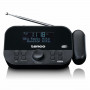 Lenco CR-615BK radijo žadintuvas su projekcija, DAB+/FM, juodas