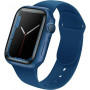UNIQ Legion dėklas su 9H grūdintu stiklu Apple Watch Series 7/8/9 45 mm, mėlynas