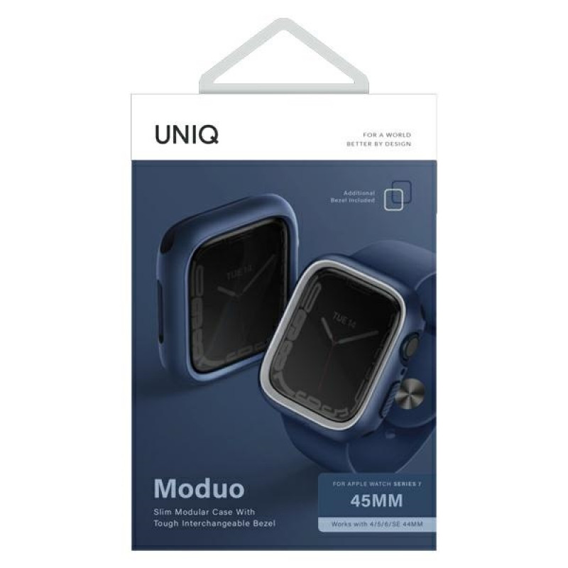 UNIQ Moduo UNIQ Apple Watch 4/5/6/7/8/9/SE 44/45 mm dėklas, Blue-Grey
