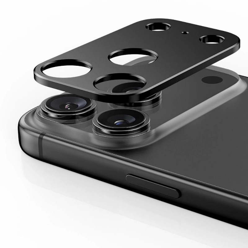 Tech-Protect Camalloy Fit+ juodas fotoaparato modulio dangtelis Apple iPhone 17 Pro Max