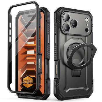 Supcase Grip Pro Mag MagSafe dėklas, skirtas Apple iPhone 17 Pro / 18 Pro, juodas