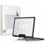 Tech-Protect SmartShell Pro dėklas Apple MacBook Air 13" (M2/M3/M4/M5) 2023-2025, juodas/permatomas