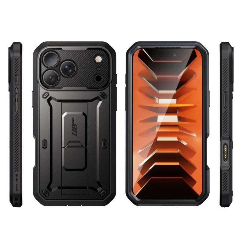 Supcase Unicorn Beetle Pro dėklas skirtas Apple iPhone 17 Pro Max / 18 Pro Max, juodas