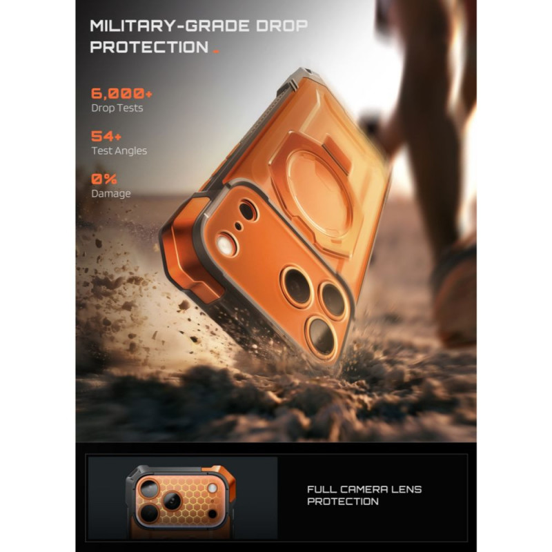 Supcase UB Grip Mag MagSafe korpusas, skirtas Apple iPhone 17 Pro Max / 18 Pro Max, koralų spalvos