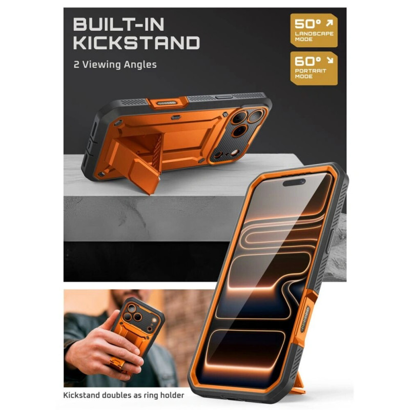 Supcase Unicorn Beetle Pro dėklas skirtas Apple iPhone 17 Pro Max, koralinės spalvos