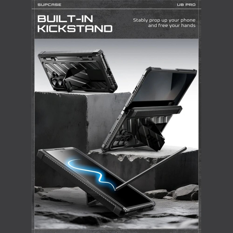 Supcase Unicorn Beetle Pro dėklas, skirtas Samsung Galaxy Z Fold 7, juodas
