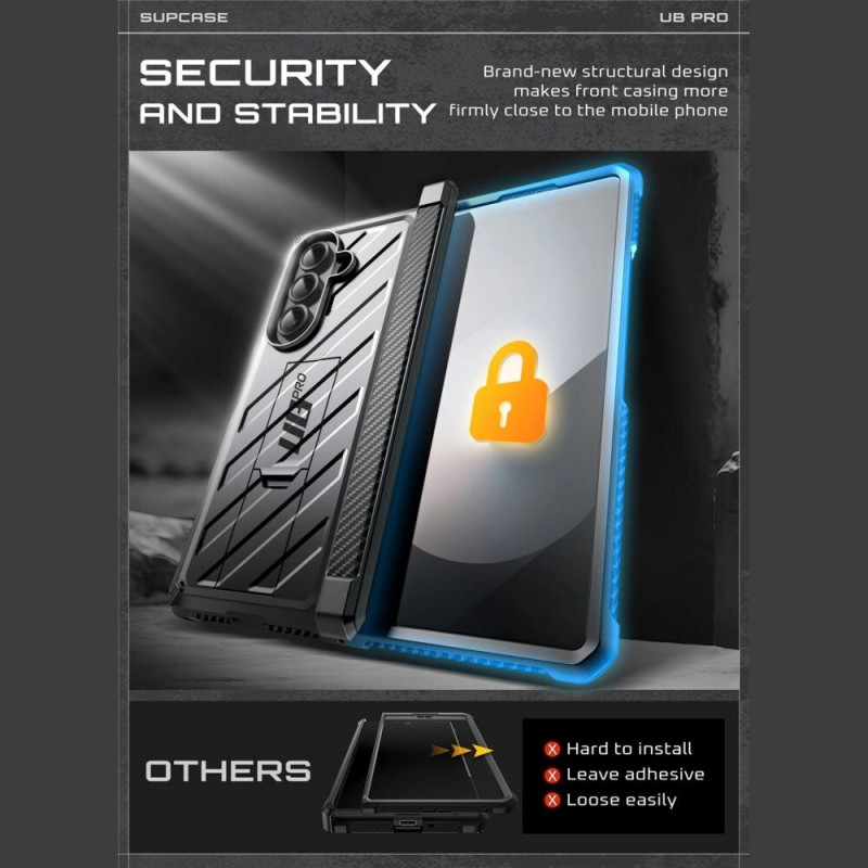 Supcase Unicorn Beetle Pro dėklas, skirtas Samsung Galaxy Z Fold 7, juodas