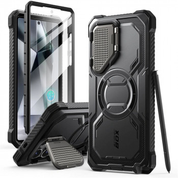 Supcase IBLSN ArmorBox Mag MagSafe dėklas skirtas Samsung Galaxy S25 Ultra, juodas