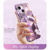 Supcase Cosmo Supcase dėklas, skirtas Apple iPhone 14 Plus / 15 Plus, Marble Purple