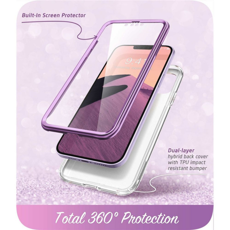 Supcase Cosmo Supcase dėklas, skirtas Apple iPhone 14 Plus / 15 Plus, Marble Purple