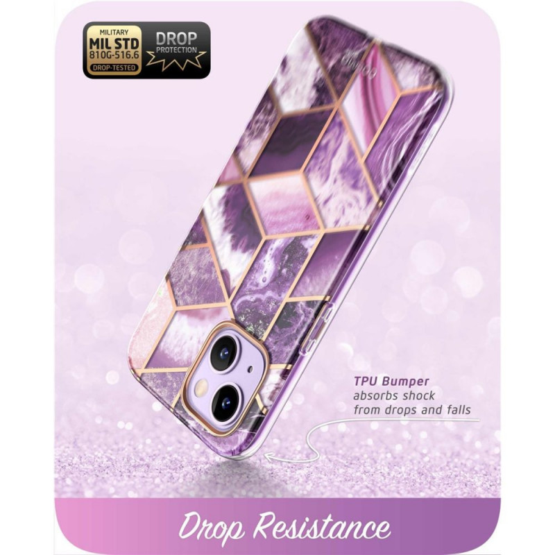 Supcase Cosmo Supcase dėklas, skirtas Apple iPhone 14 Plus / 15 Plus, Marble Purple