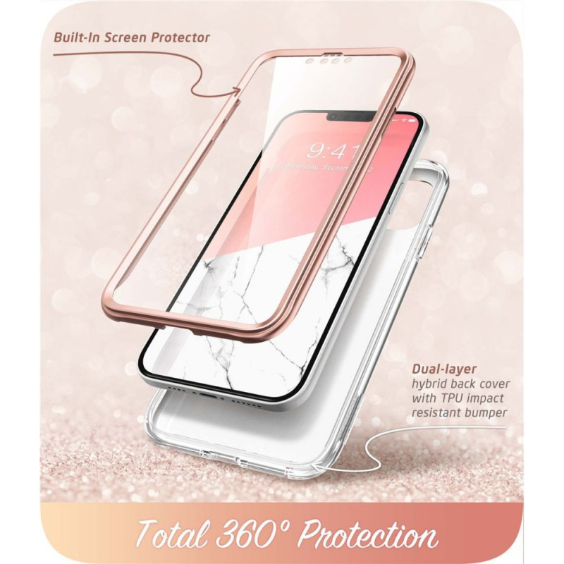 Supcase Cosmo dėklas, skirtas Apple iPhone 14 Plus / 15 Plus, Pink Marble