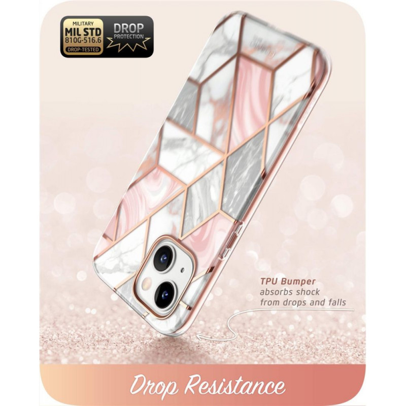 Supcase Cosmo dėklas, skirtas Apple iPhone 14 Plus / 15 Plus, Pink Marble