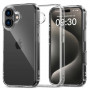 Tech-Protect Flexair Hybrid dėklas, skirtas Apple iPhone 16, permatomas