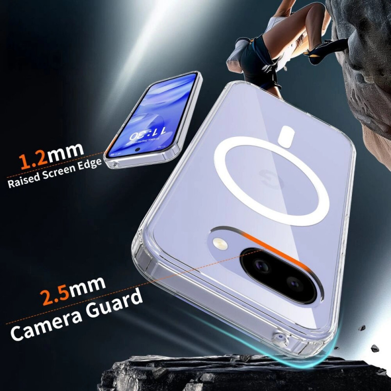 Tech-Protect FlexAir Hybrid MagSafe dėklas skirtas Google Pixel 10a, permatomas