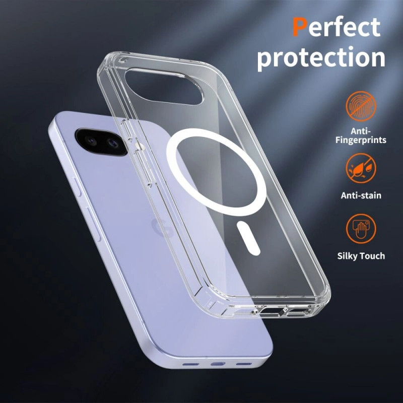 Tech-Protect FlexAir Hybrid MagSafe dėklas skirtas Google Pixel 10a, permatomas