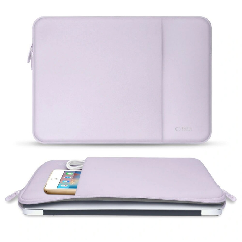 Tech-Protect neopreninis nešiojamojo kompiuterio dėklas 15-16", mauve