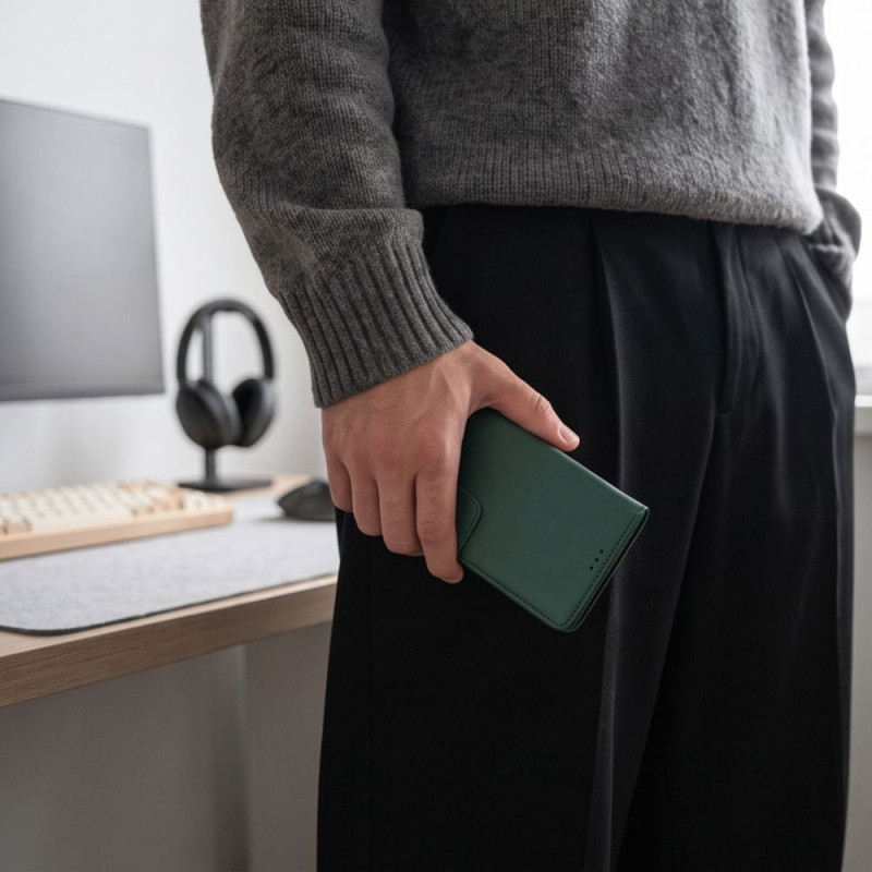 Tech-Protect Wallet Tech-Protect dėklas Xiaomi Redmi Note 17 Pro 5G, žalias
