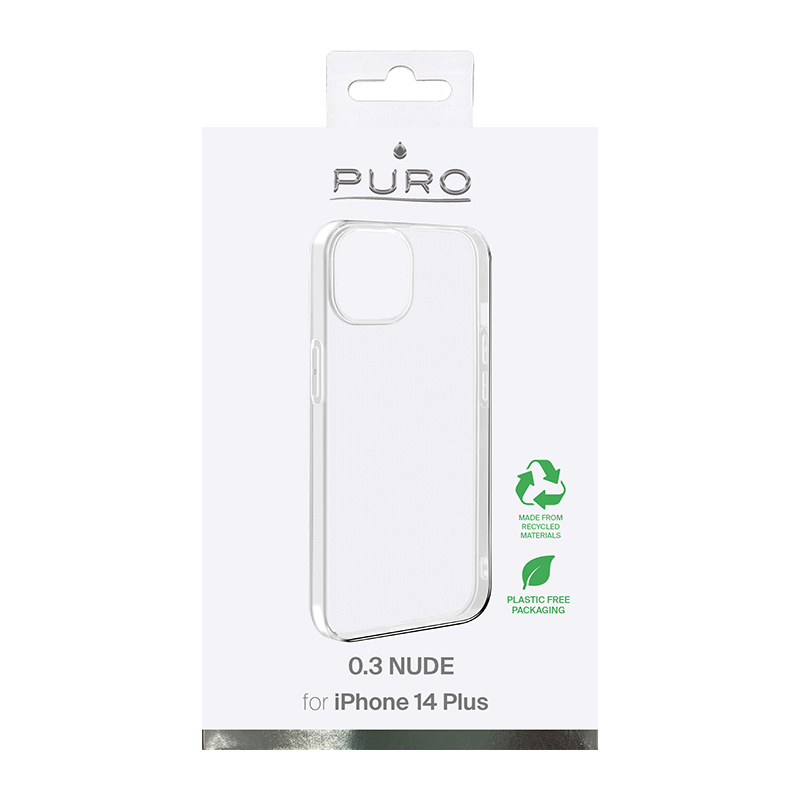 Puro 0.3 Nude permatomas dėklas, skirtas Apple iPhone 14 Plus / 15 Plus