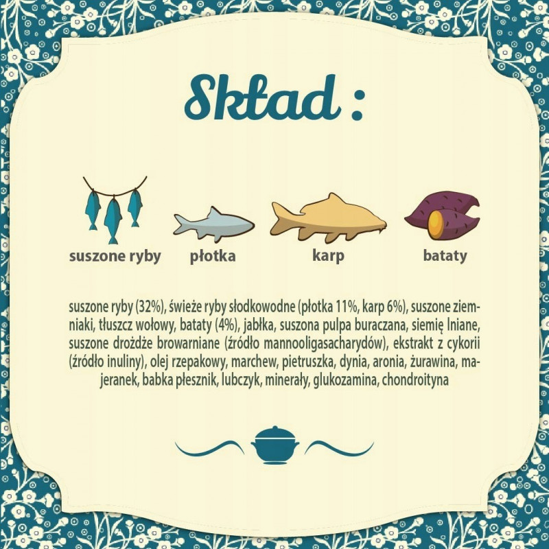 FOLK Delicate Meal for Puppies with Freshwater Fish Mini sausas šunų maistas šuniukams, 10 kg