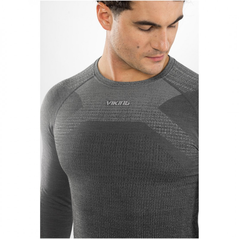 Viking Altis Man Set vyriškas merino apatinio sluoksnio komplektas, juodas, M