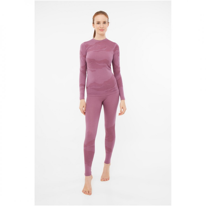 Viking Altis Lady Set moteriškas merino apatinio sluoksnio komplektas, rožinis, M