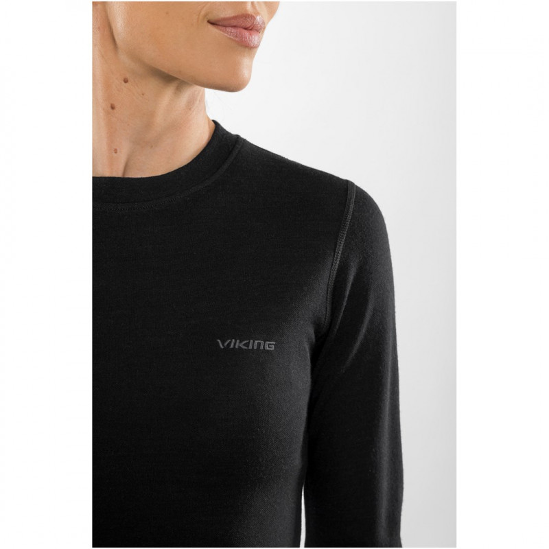 Viking Meriboo Lady Set Merino moteriškas apatinis sluoksnis, juodas, L