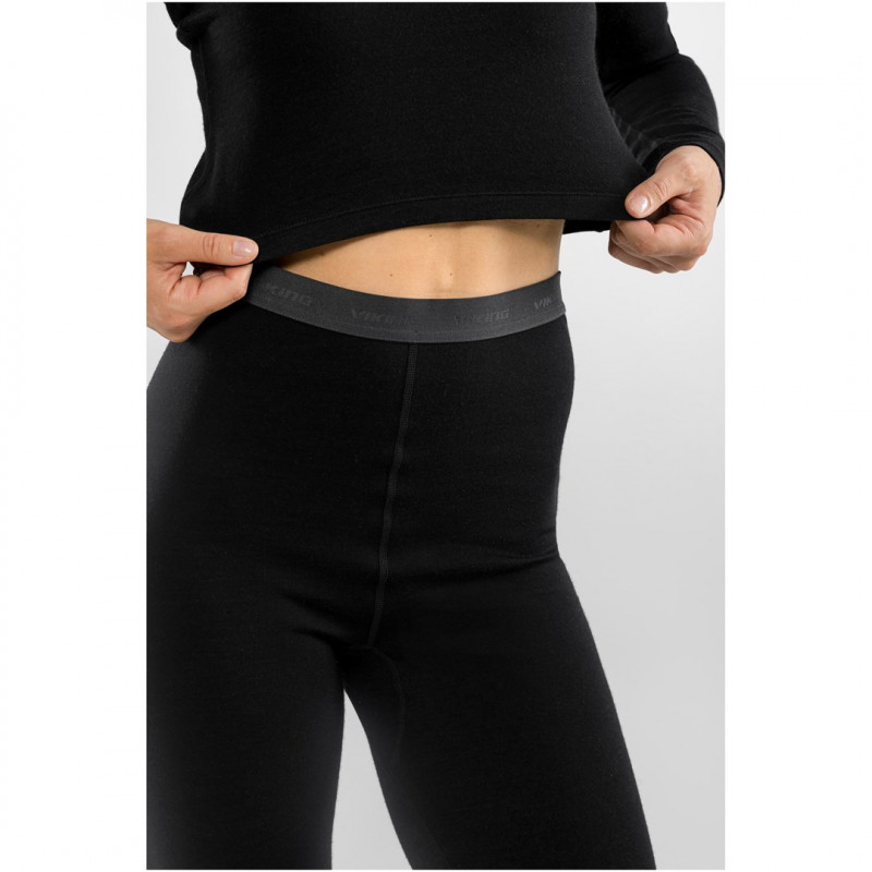 Viking Meriboo Lady Set Merino moteriškas apatinis sluoksnis, juodas, L