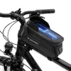 Wozinsky WBB28BK dviračio rėmo rankinė su telefono dėklu, 1,7 l, juoda