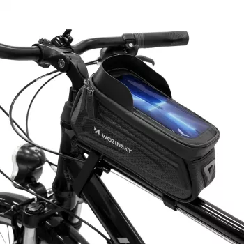 Wozinsky WBB28BK dviračio rėmo rankinė su telefono dėklu, 1,7 l, juoda