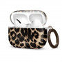 Tech-Protect Lamano Exotic Touch dėklas Apple AirPods Pro 3 su karabinu, juodai rudos spalvos