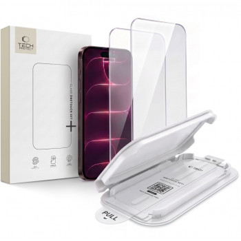 Tech-Protect OneTouch Set+ grūdintas stiklas Apple iPhone 17 Pro / 18 Pro, permatomas (2 vnt.)