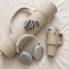 Tech-Protect Lamano Nature Muse dėklas Apple AirPods Pro 3 su karabinu, juodas ir smėlio spalvos