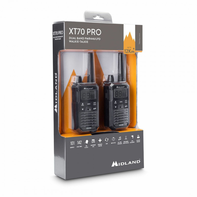 Midland XT70 Pro Duo radijo stotelės, juodos