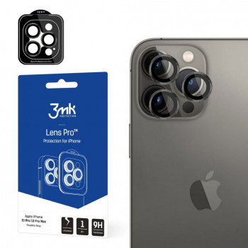 3MK Lens Protection Pro Apple iPhone 13 Pro / 13 Pro Max fotoaparato objektyvo apsauginis stiklas, graphite grey