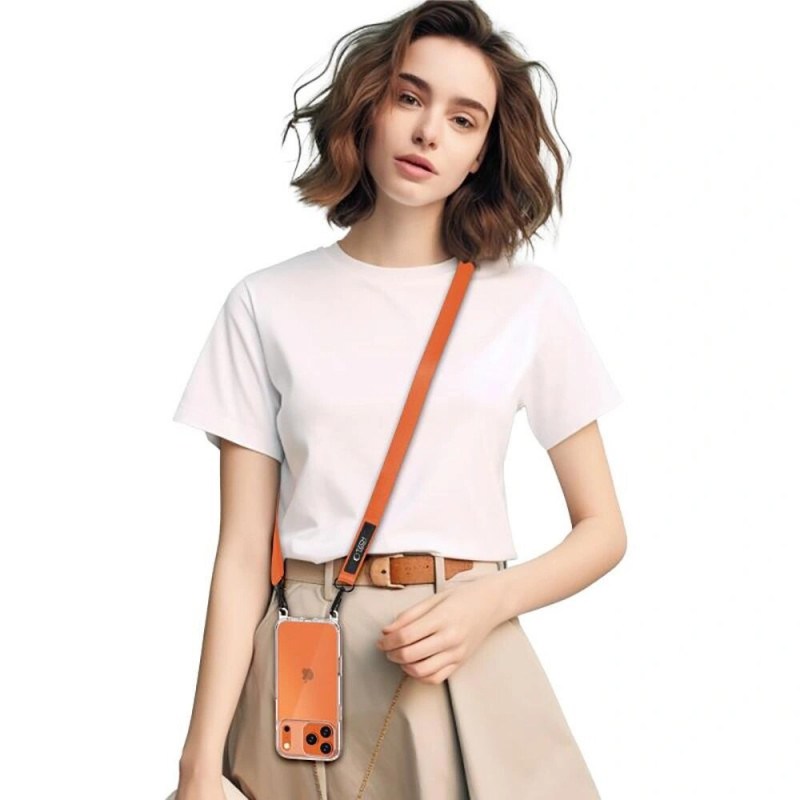 Tech-Protect C6S Rope Crossbody telefono pakabukas, Cosmic Orange